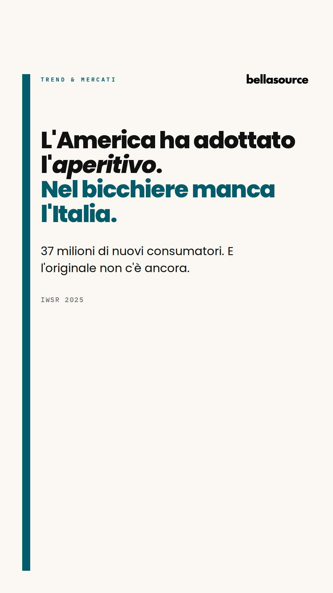 Copertina Report Mocktail: L'America ha adottato l'aperitivo. Nel bicchiere manca l'Italia.